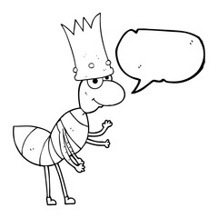 speech bubble cartoon ant queen