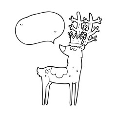 speech bubble cartoon stag king