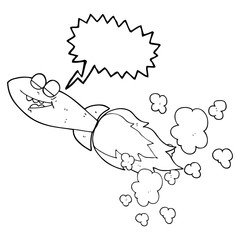 speech bubble cartoon missile