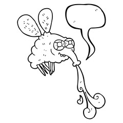 speech bubble cartoon gross fly