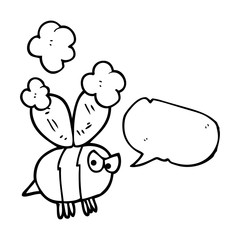 speech bubble cartoon angry bee