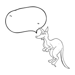 speech bubble cartoon kangaroo