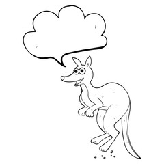 speech bubble cartoon kangaroo