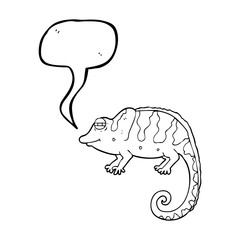 speech bubble cartoon chameleon