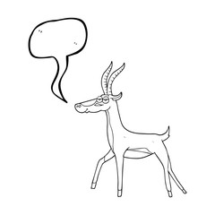 speech bubble cartoon gazelle