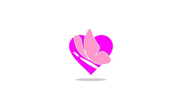 love butterfly logo