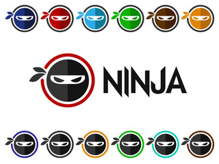 Ninja logo - obrazy, fototapety, plakaty