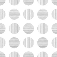 Seamless Pattern in Black and White. Repetitive Texture. Hand Drawn Circles Consisting of Hand Drawn Lines.  Abstract Vector Ink Pen Doodle Monochromatic Background - 103640689