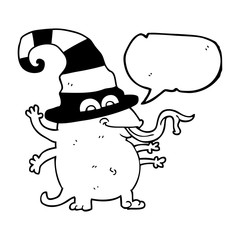speech bubble cartoon halloween alien