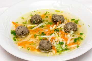 Soup with meatballs