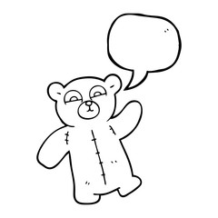 speech bubble cartoon teddy bear