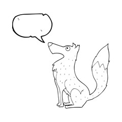 speech bubble cartoon wolf
