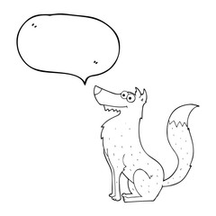 speech bubble cartoon wolf