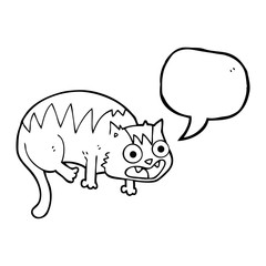 speech bubble cartoon cat