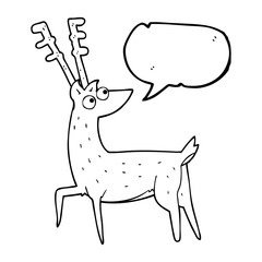 speech bubble cartoon stag
