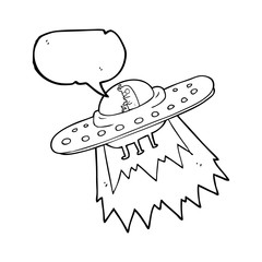speech bubble cartoon ufo