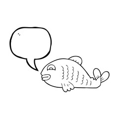 speech bubble cartoon fish