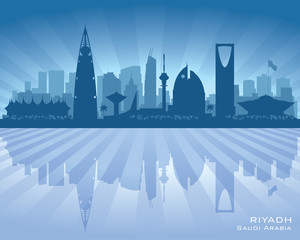 Riyadh Saudi Arabia city skyline vector silhouette