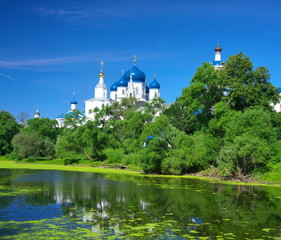 Orthodoxy monastery at Bogolyubovo in summer day. Russia