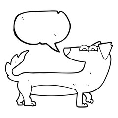 speech bubble cartoon dog