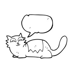 speech bubble cartoon cat