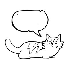 speech bubble cartoon cat