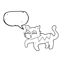 speech bubble cartoon cat