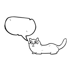 speech bubble cartoon cat
