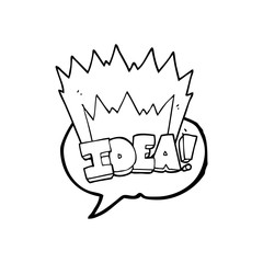 speech bubble cartoon idea symbol