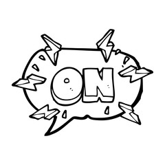 speech bubble cartoon on symbol