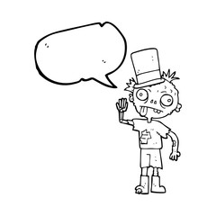 speech bubble cartoon zombie