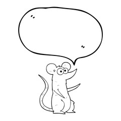 speech bubble cartoon mouse in love