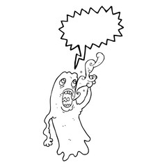 speech bubble cartoon ghost