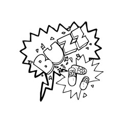 speech bubble cartoon stimulant pills