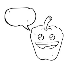 speech bubble cartoon pepper