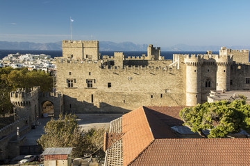 Rhodos, Blick auf den Gro&szlig;meisterpalast.
