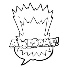 awesome speech bubble cartoon shout