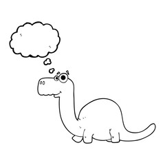 thought bubble cartoon dinosaur