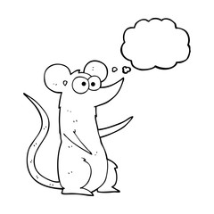 thought bubble cartoon mouse