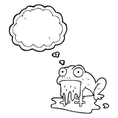 thought bubble cartoon gross little frog