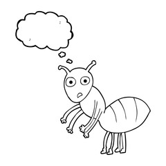 thought bubble cartoon ant
