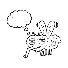 thought bubble cartoon fly
