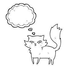 thought bubble cartoon cat