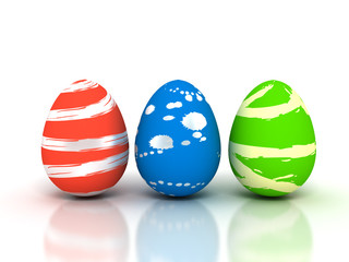 Easter Eggs on white - Stock image