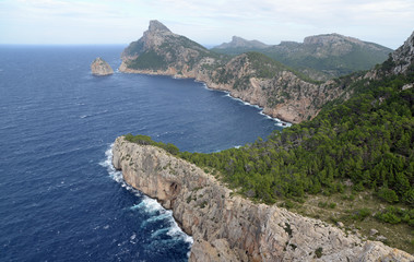 Fototapeta na wymiar Blick zum Cap Formentor, Mallorca