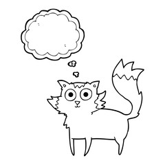 thought bubble cartoon cat