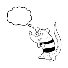 thought bubble cartoon rat