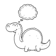 thought bubble cartoon dinosaur