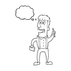 thought bubble cartoon stressed reporter