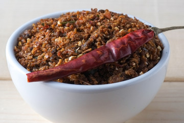 chili paste thai food ,made from grilled fish